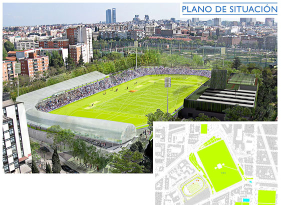 Estadio Vallehermoso plano